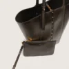 24/7 Bag North South in black distressed leather with adjustable handles