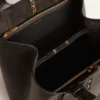 24/7 Bag North South in black leather with adjustable handles
