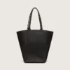 24/7 Bag North South in black leather with adjustable handles