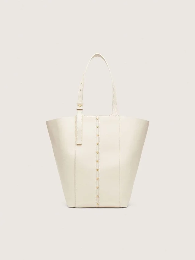 24/7 Bag North South in butter-colored leather with adjustable handles