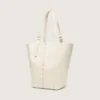 24/7 Bag North South in butter-colored leather with adjustable handles