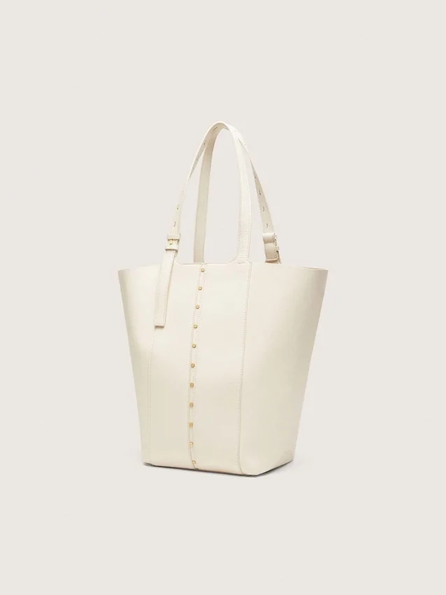 24/7 Bag North South in butter-colored leather with adjustable handles