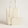 24/7 Bag North South in butter-colored leather with adjustable handles