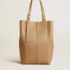 24/7 Bag North South in cappuccino-colored leather with adjustable handles