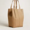 24/7 Bag North South in cappuccino-colored leather with adjustable handles