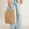 24/7 Bag North South in cappuccino-colored leather with adjustable handles
