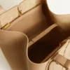 24/7 Bag North South in cappuccino-colored leather with adjustable handles
