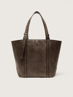 24/7 East West Bag in dark brown distressed leather