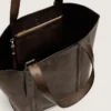 24/7 East West Bag in dark brown distressed leather