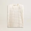 Aged white sleeveless T-shirt embellished with crystals