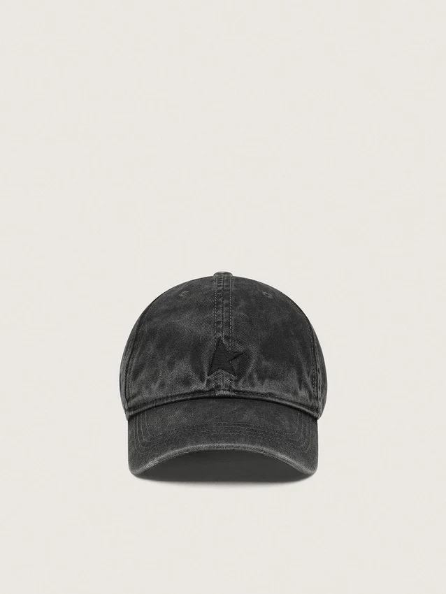 Anthracite baseball cap with tone-on-tone embroidered star
