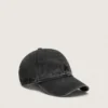 Anthracite baseball cap with tone-on-tone embroidered star
