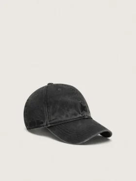 Anthracite baseball cap with tone-on-tone embroidered star