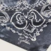 Anthracite gray scarf with paisley print