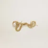 Antique gold snake-shaped pin
