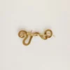 Antique gold snake-shaped pin