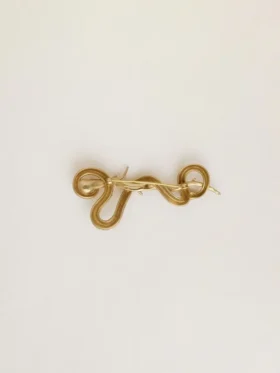 Antique gold snake-shaped pin