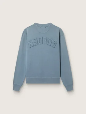 Baby blue sweatshirt with reverse logo on the back – Jersey Capsule