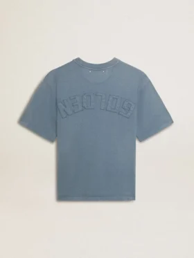Baby blue T-shirt with reverse logo on the back – Jersey Capsule