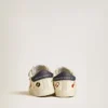 Baby School in nappa leather with musical print and white suede star