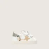 Baby School in nappa with beige suede star and mascot print