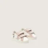 Baby School in nappa with pink suede star and mascot print