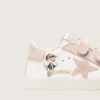 Baby School in nappa with pink suede star and mascot print