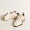 Ball Star in nappa and mesh with silver metallic leather star