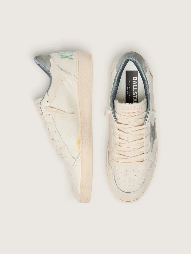 Ball Star in nappa leather with gray suede star and heel tab