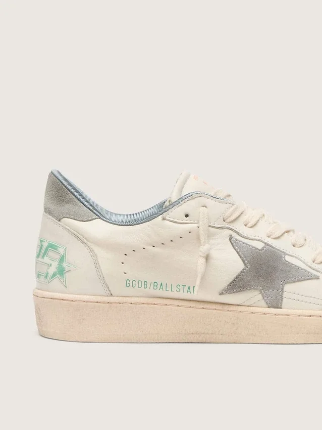 Ball Star in nappa leather with gray suede star and heel tab