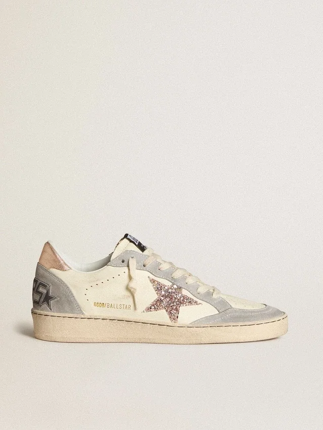 Ball Star in nappa with glitter star and metallic heel tab