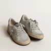 Ball Star Junior in glitter with ice-gray suede inserts