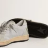 Ball Star Junior in glitter with ice-gray suede inserts