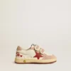 Ball Star Junior in nappa with nappa star and pink suede heel tab