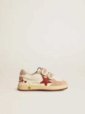 Ball Star Junior in nappa with nappa star and pink suede heel tab