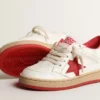 Ball Star Junior in nappa with red leather star and heel tab