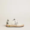 Ball Star Junior in nappa with silver glitter star and heel tab