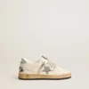 Ball Star Junior in nappa with silver glitter star and heel tab