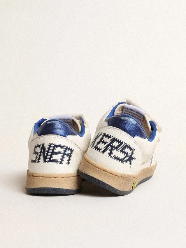 Ball Star Junior with blue metallic leather star and heel tab