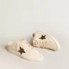 Ball Star Sabots in ivory nappa with bronze glitter star