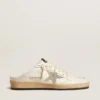 Ball Star Sabots in nappa leather with ice-gray suede star