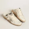 Ball Star Sabots in nappa leather with ice-gray suede star
