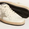 Ball Star Sabots in nappa leather with ice-gray suede star