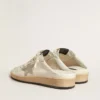 Ball Star Sabots in nappa leather with ice-gray suede star