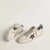 Ball Star with black star and blue suede heel tab