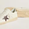 Ball Star with burgundy croc-print leather star and gold heel tab
