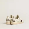 Ball Star with burgundy croc-print leather star and gold heel tab