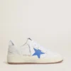 Ball Star with light blue leather star and silver foiled leather heel tab
