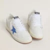 Ball Star with light blue leather star and silver foiled leather heel tab