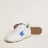 Ball Star with light blue leather star and silver foiled leather heel tab